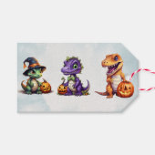 Halloween dinosaurus dino-mash feest cadeaulabel (Voorkant (Horizontaal))