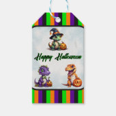 Halloween dinosaurus dino-mash feest cadeaulabel (Voorkant)