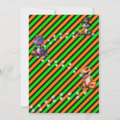 Halloween dinosaurus dino-mash feest kaart (Achterkant)