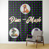 Halloween dinosaurus dino-mash feest wandkleed (In situ)