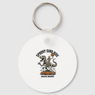 Halloween Dinosaurus Skelet Vintage Trick Ride_1 Sleutelhanger