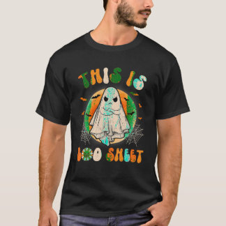 Halloween Dit is Boekenblad Ghost Retro T SH T-shirt