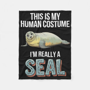 Halloween Dit is mijn menselijke kostuum Ik ben ec Fleece Deken