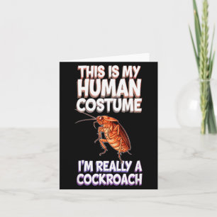 Halloween Dit is mijn menselijke kostuum Ik ben ec Kaart