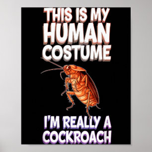 Halloween Dit Is Mijn Menselijke Kostuum Ik Ben Ec Poster