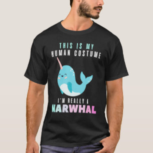 Halloween Dit is mijn menselijke kostuum ik ben ec T-shirt