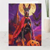 Halloween Doberman Vampire Pumpkins eng Kaart (Voorkant)