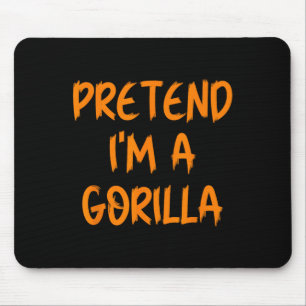 Halloween Doe alsof ik een gorillapak voor luie ki Muismat