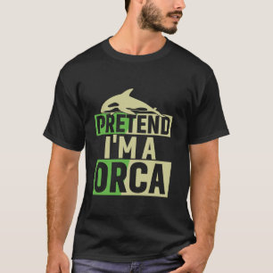 Halloween doen alsof ik een orka kostuum lui laats t-shirt