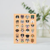 Halloween Dog Faces Briefkaart (Staand voorkant)