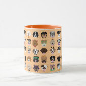 Halloween Dog Faces Pattern Mok (Midden)