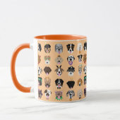 Halloween Dog Faces Pattern Mok (Links)