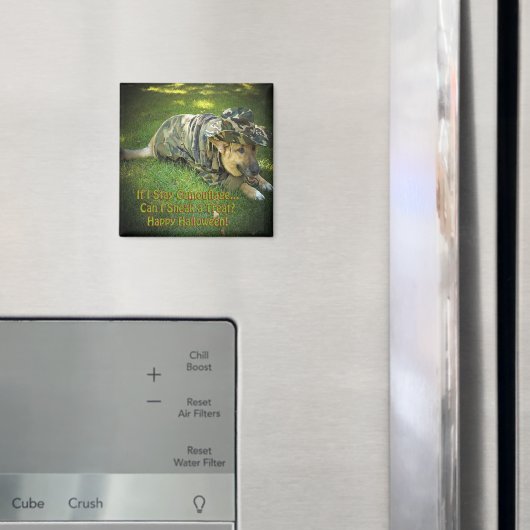 Halloween Dog in Camouflage Magneet (Insitu (Koelkast))