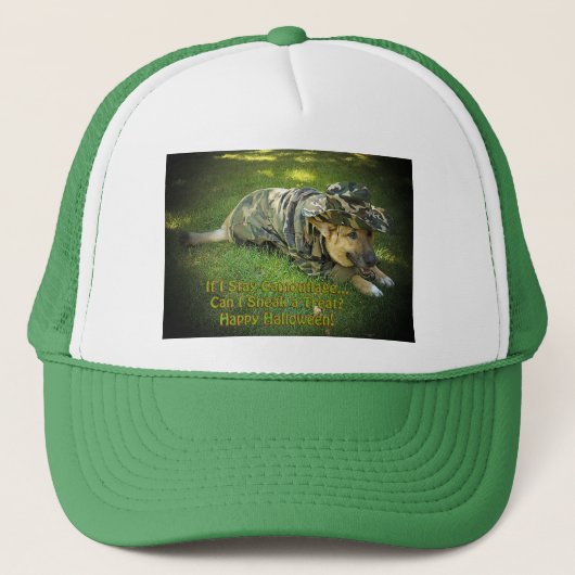 Halloween Dog in Camouflage Trucker Pet (Voorkant)