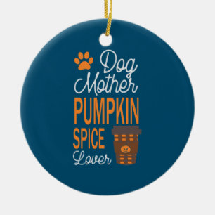 Halloween Dog Moeder en Pomkin Spice Birthday Keramisch Ornament