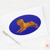 Halloween Dog Ovale Sticker (Envelop)