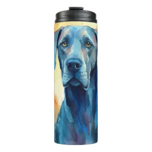 Halloween Dog van Groot Formaat met Pompoenen Grie Thermosbeker