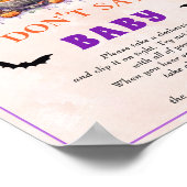 Halloween "Don't Say Baby" Baby shower Poster du j (Coin)
