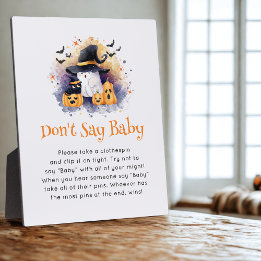 Halloween 'Don't Say Baby' Baby shower Spel Fotoplaat