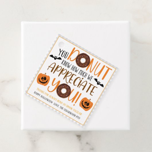 Halloween Donut Gift Label (In situ)