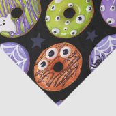 Halloween Donuts Patroon. Enge donut patroon. Tissuepapier (Detail)