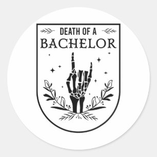 Halloween Dood Van Ongehuwde Bruidegom Bruidsjonke Ronde Sticker