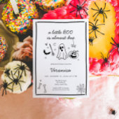 Halloween Doodle Genderneutraal Baby shower Kaart