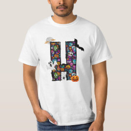 Halloween Doodle Letter H T-shirt