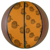 Halloween doodles boho mandala pompoenen Herfst Basketbal (Verticaal)