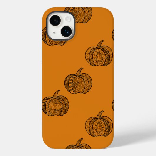 Halloween doodles boho mandala pompoenen Herfst Case-Mate iPhone Case (Achterkant)