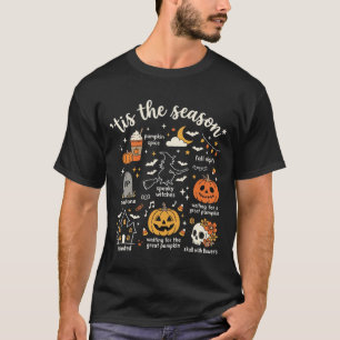 Halloween Doodles Het Is Het Seizoen Heks Design T-shirt