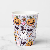 Halloween Doodles Papieren Bekers (Achterkant)