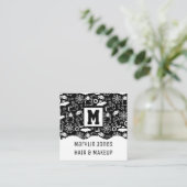 HALLOWEEN DOODLES PATTERNEN VIERKANTE VISITEKAARTJE (Staand voorkant)