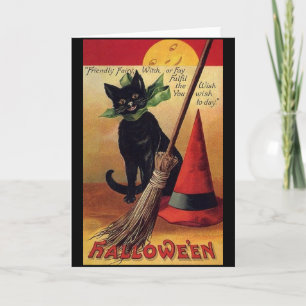  Halloween door Ellen Clapsaddle, Black Cat Kaart