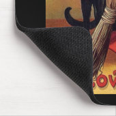  Halloween door Ellen Clapsaddle, Black Cat Muismat (Hoek)