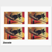  Halloween door Ellen Clapsaddle, Black Cat Rechthoekige Sticker (Vel)