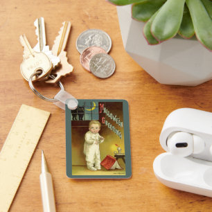  Halloween door Ellen Clapsaddle, Ghost Story Sleutelhanger