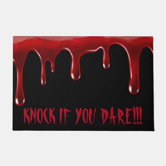 Halloween Doormat - Klop als je dood bent!!! Deurmat (Voorkant)
