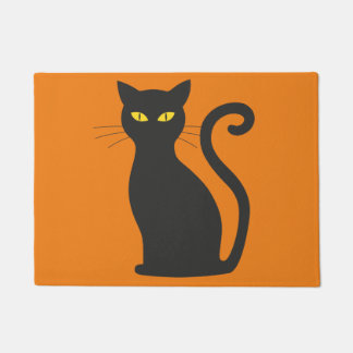 Halloween Doormat met zwarte kat Deurmat