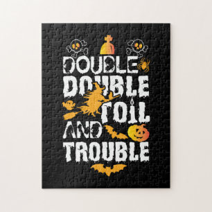 Halloween Double Oil And Trouble Birthday Legpuzzel