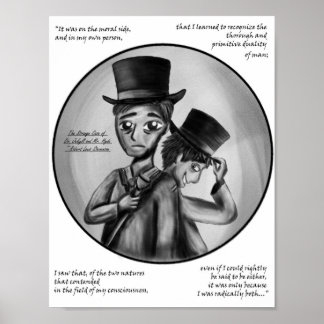 Halloween Dr. Jekyll en Mr. Hyde gothische kunstpr Poster