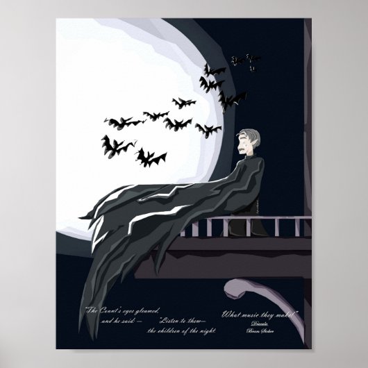 Halloween Dracula Art Print (Voorkant)