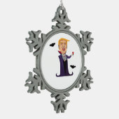 Halloween Dracula Grappig Tin Sneeuwvlok Ornament (Links)