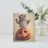 Halloween Dracula Owl Briefkaart (Staand voorkant)