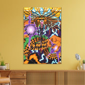 Halloween Dragon toile étirée Impression (Insitu(Salon))