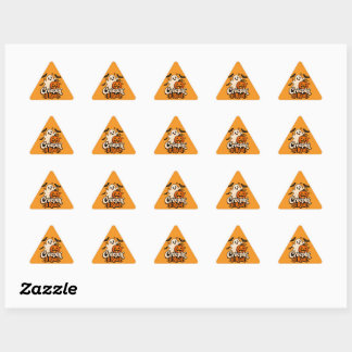 Halloween Driehoek Sticker