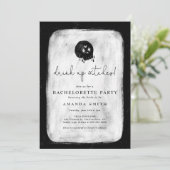 Halloween Drink heks Skull Bachelorette Kaart (Staand voorkant)