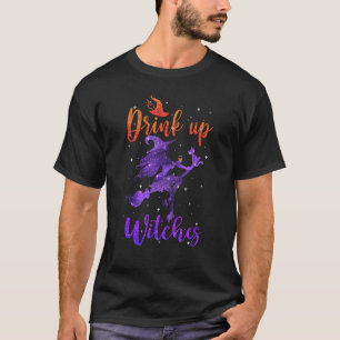 Halloween Drink heksen Costumes Wine Hallowin T-shirt