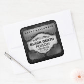 Halloween Drink Label - Grijs & Zwart Groot Vierka (Envelop)