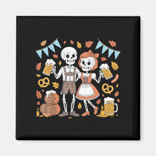 Halloween Drink Skeletons Kostuum Grappig T-shirt Magneet
